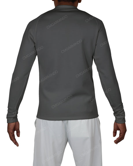 Fitted 1/4 Zip Long Sleeve Raglan T-Shirt