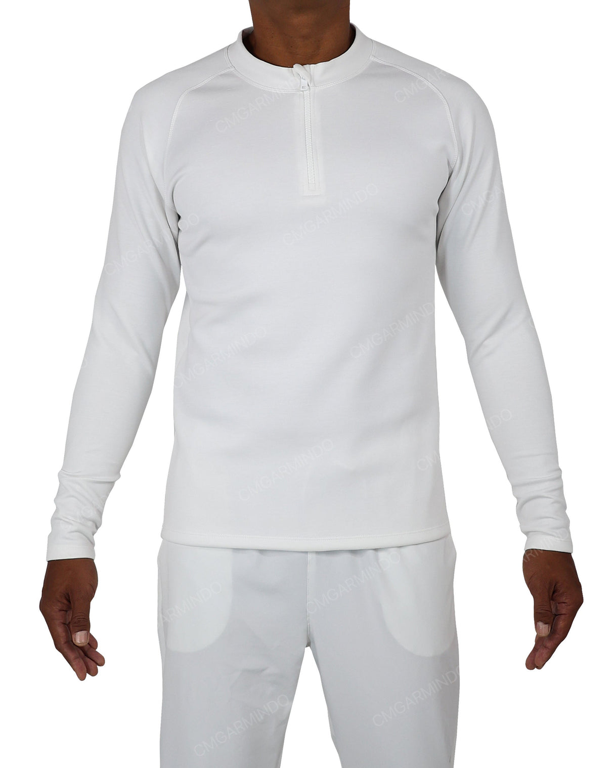 Fitted 1/4 Zip Long Sleeve Raglan T-Shirt