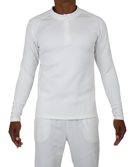 Fitted 1/4 Zip Long Sleeve Raglan T-Shirt