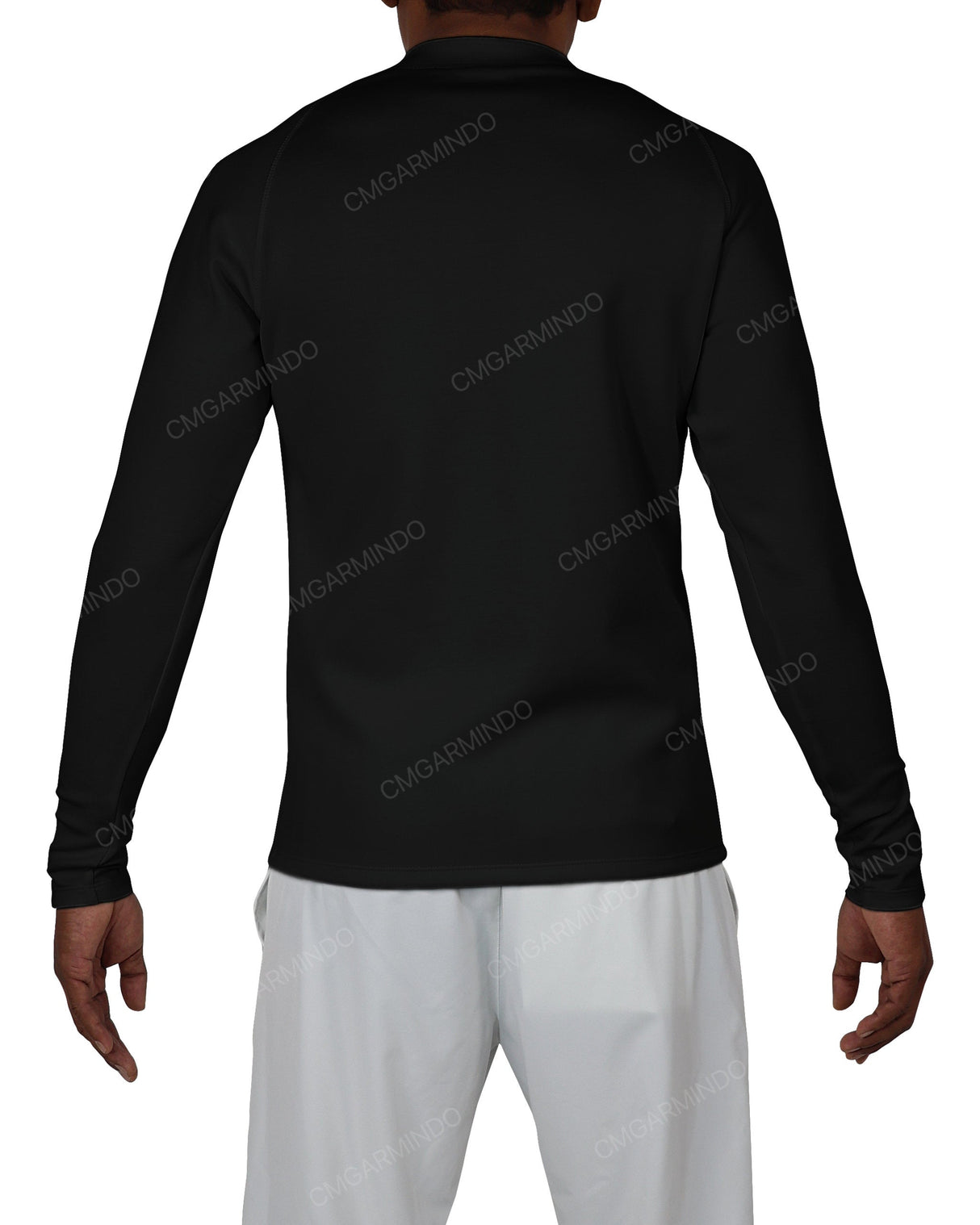 Fitted 1/4 Zip Long Sleeve Raglan T-Shirt