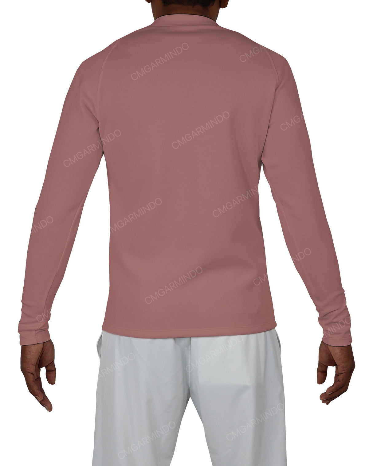 Fitted 1/4 Zip Long Sleeve Raglan T-Shirt