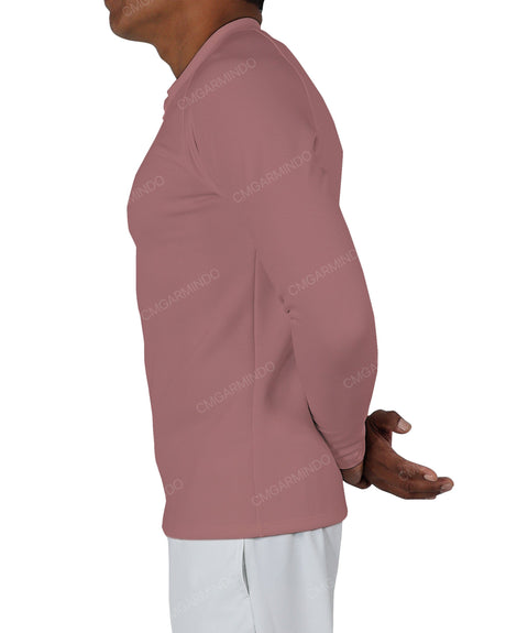 Fitted 1/4 Zip Long Sleeve Raglan T-Shirt