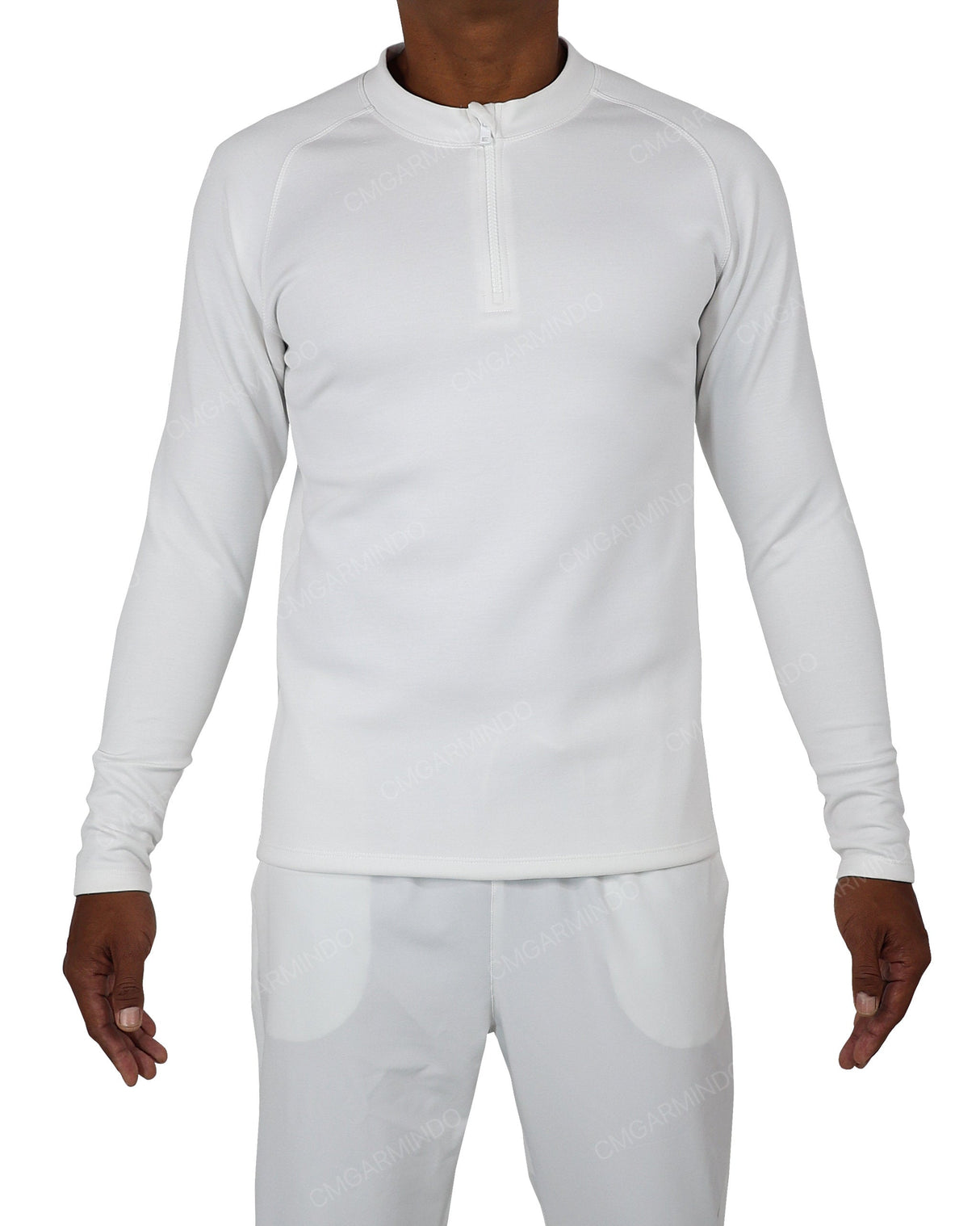 Fitted 1/4 Zip Long Sleeve Raglan T-Shirt