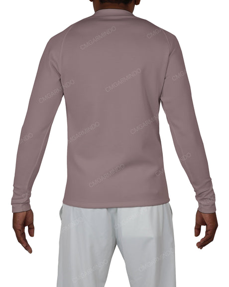 Fitted 1/4 Zip Long Sleeve Raglan T-Shirt