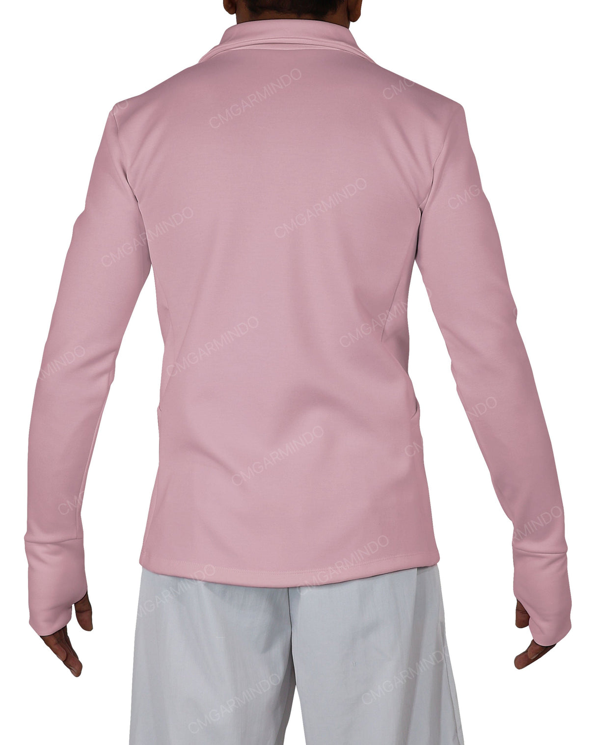 High Neck Long Sleeve Zip Up Top