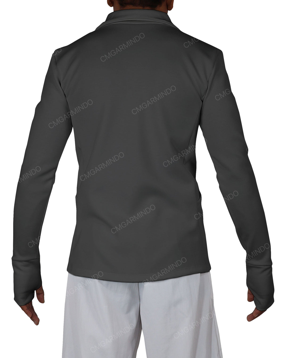 High Neck Long Sleeve Zip Up Top