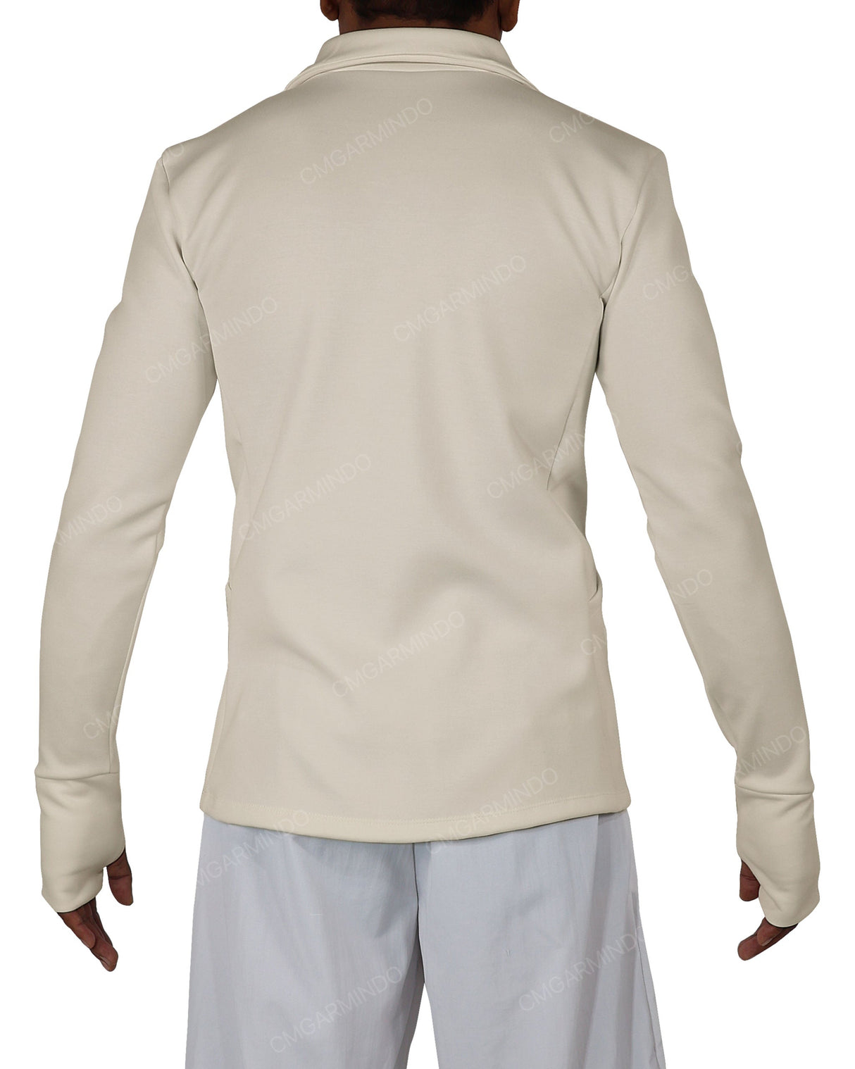 High Neck Long Sleeve Zip Up Top