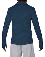 High Neck Long Sleeve Zip Up Top