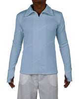 High Neck Long Sleeve Zip Up Top