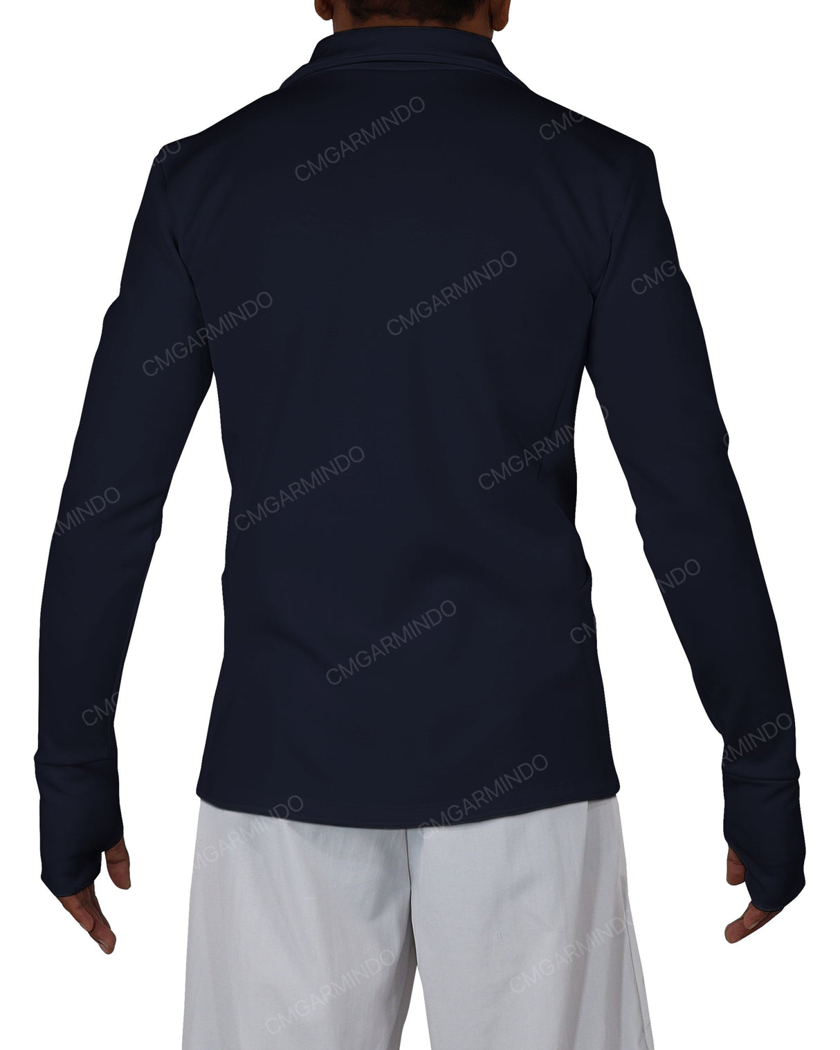 High Neck Long Sleeve Zip Up Top