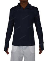 High Neck Long Sleeve Zip Up Top