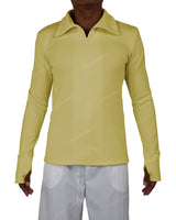 High Neck Long Sleeve Zip Up Top