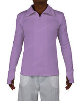 High Neck Long Sleeve Zip Up Top