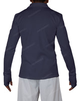 High Neck Long Sleeve Zip Up Top