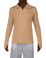 High Neck Long Sleeve Zip Up Top