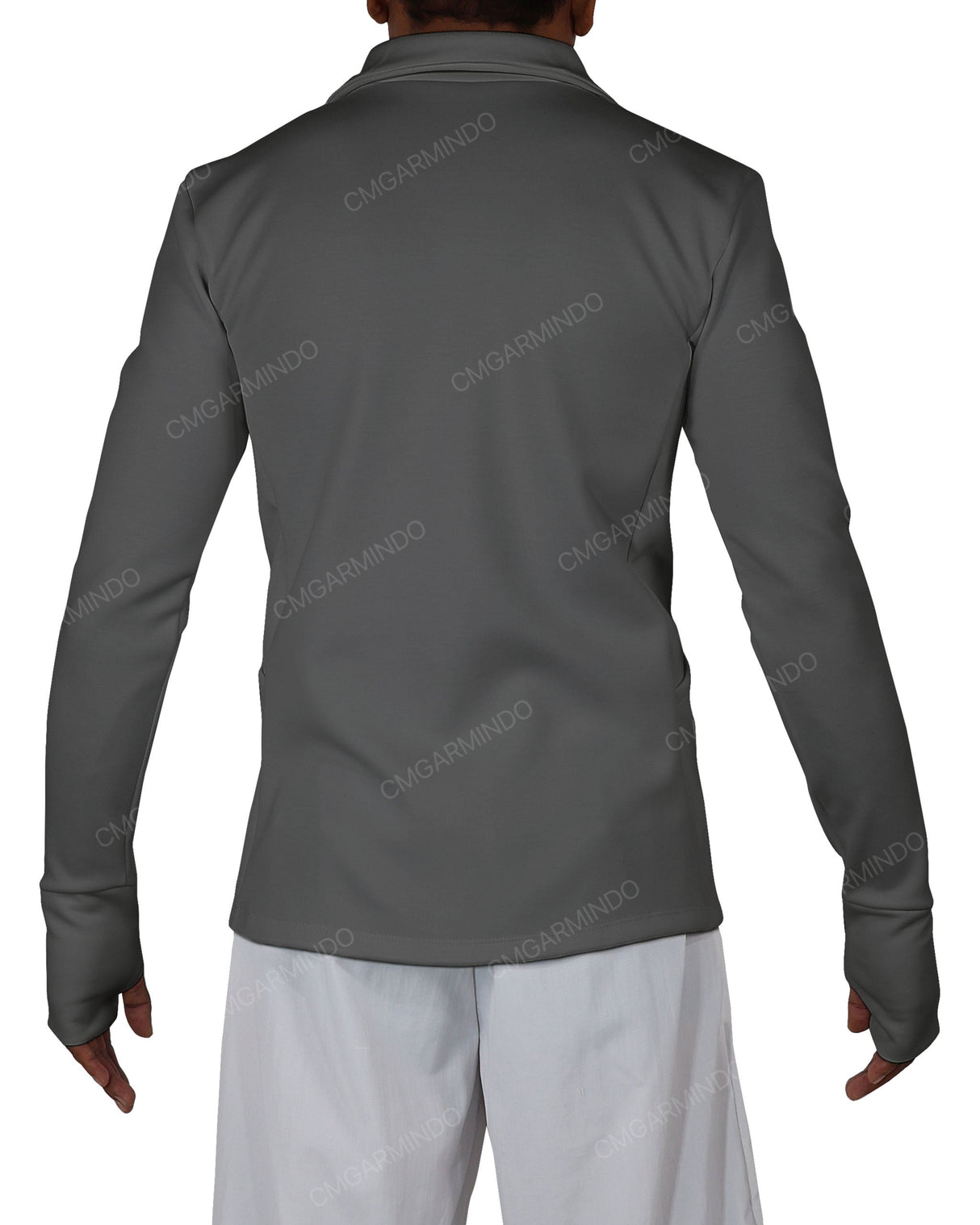 High Neck Long Sleeve Zip Up Top