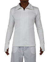 High Neck Long Sleeve Zip Up Top