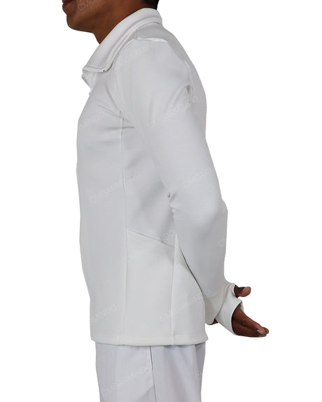 High Neck Long Sleeve Zip Up Top
