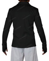 High Neck Long Sleeve Zip Up Top