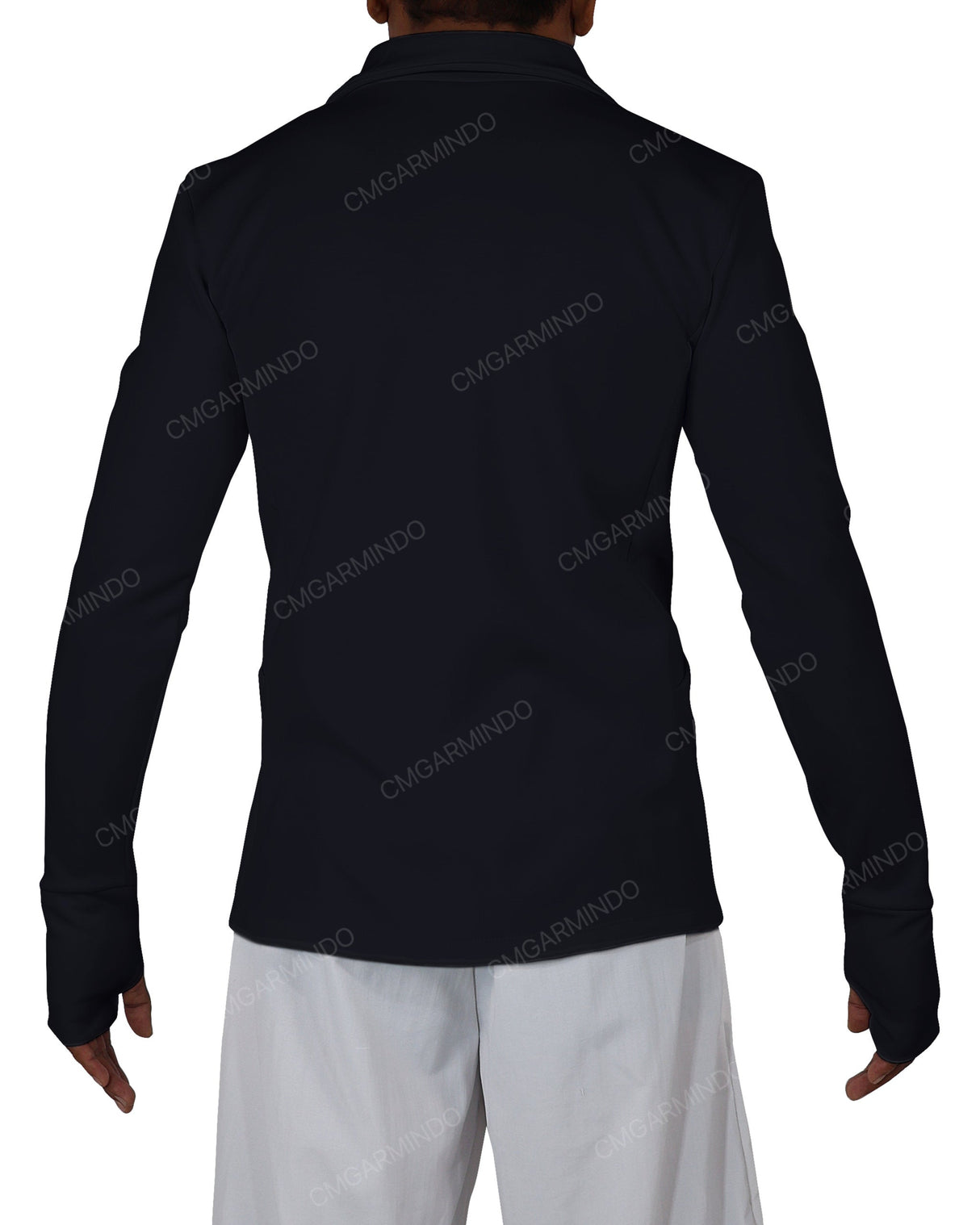High Neck Long Sleeve Zip Up Top