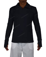 High Neck Long Sleeve Zip Up Top