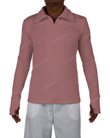 High Neck Long Sleeve Zip Up Top