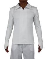 High Neck Long Sleeve Zip Up Top