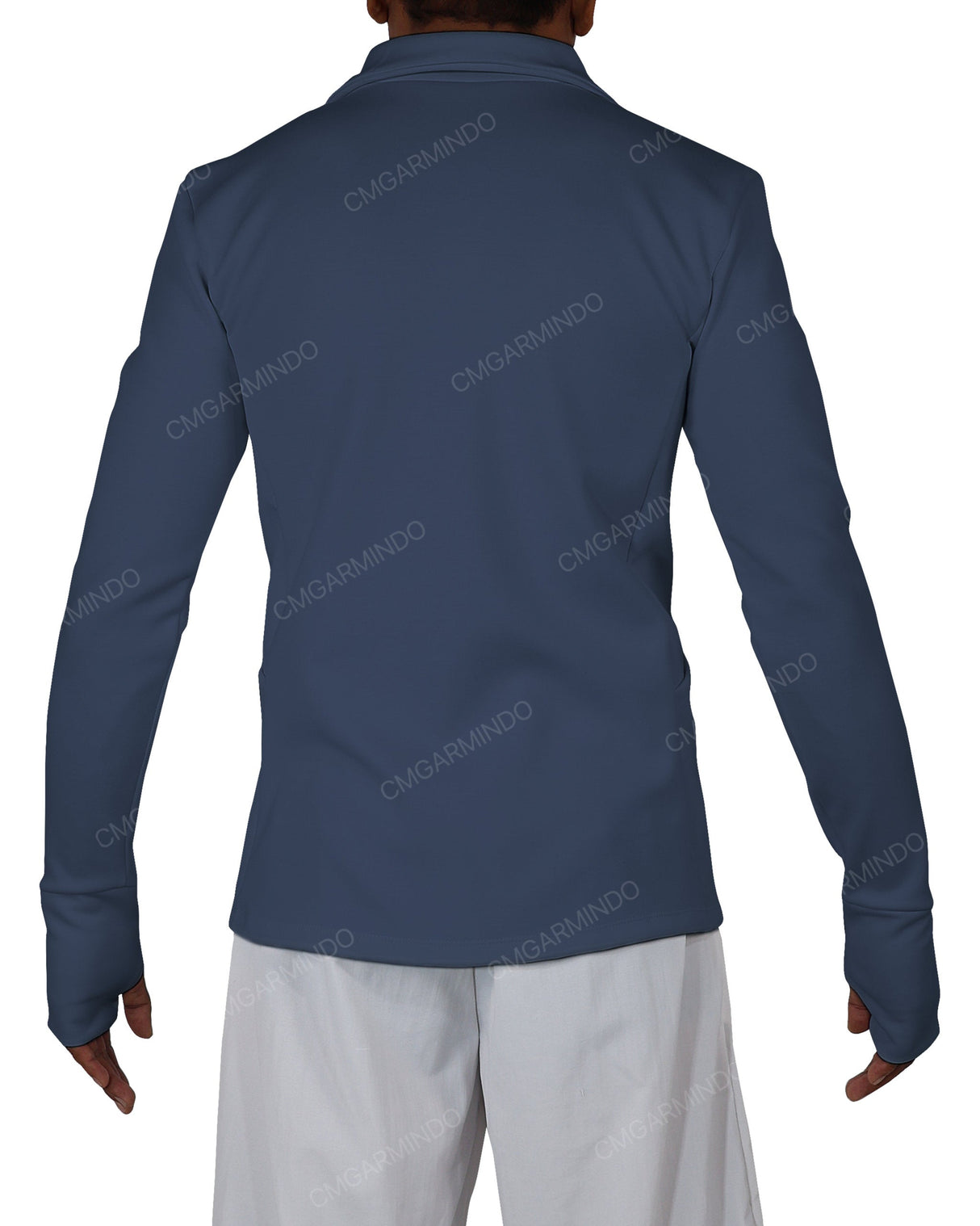 High Neck Long Sleeve Zip Up Top