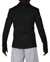 High Neck Long Sleeve Zip Up Top
