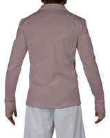 High Neck Long Sleeve Zip Up Top