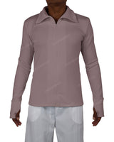 High Neck Long Sleeve Zip Up Top