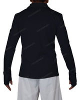 High Neck Long Sleeve Zip Up Top