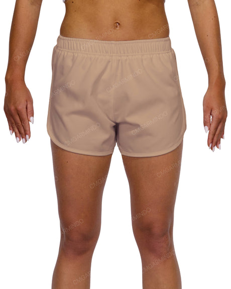 Elastic Waist Dolphin Hem Shorts