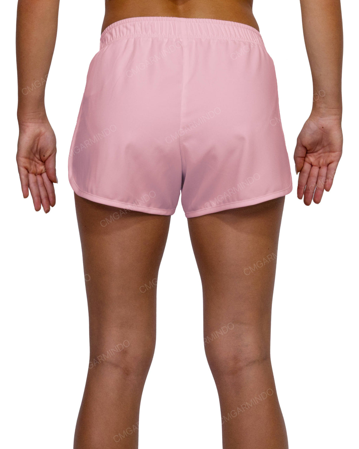 Elastic Waist Dolphin Hem Shorts