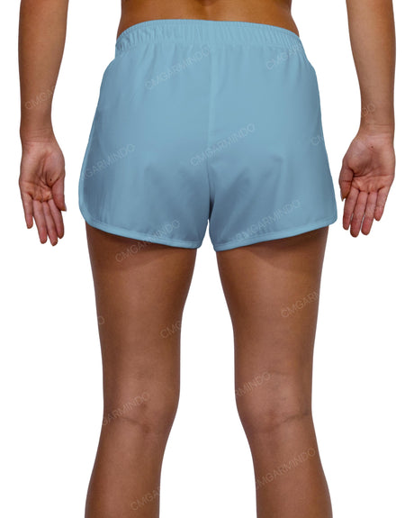 Elastic Waist Dolphin Hem Shorts