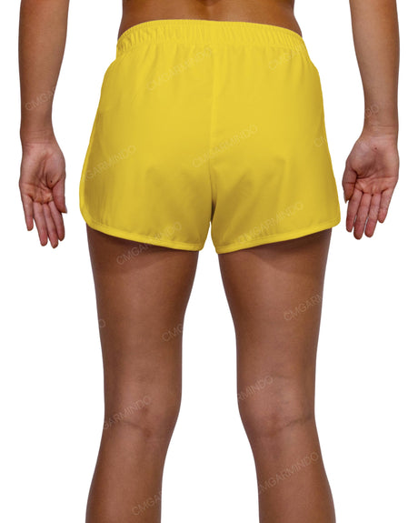 Elastic Waist Dolphin Hem Shorts