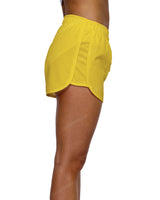 Elastic Waist Dolphin Hem Shorts