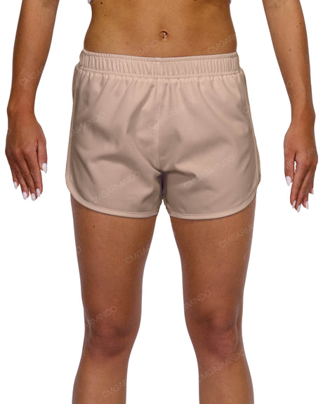Elastic Waist Dolphin Hem Shorts