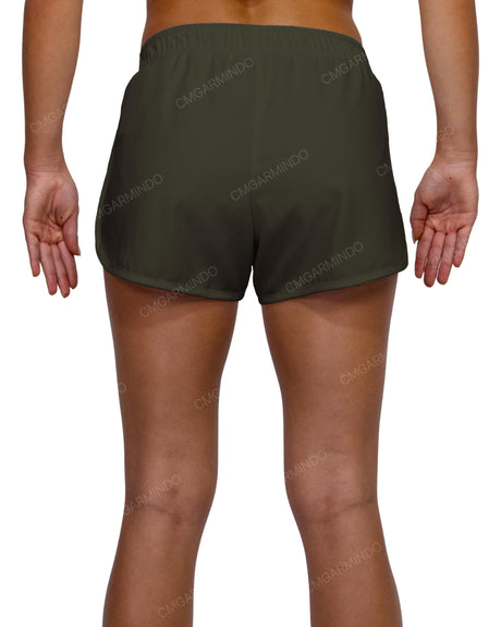 Elastic Waist Dolphin Hem Shorts