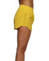 Elastic Waist Dolphin Hem Shorts