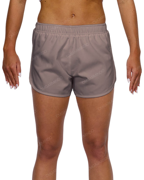 Elastic Waist Dolphin Hem Shorts