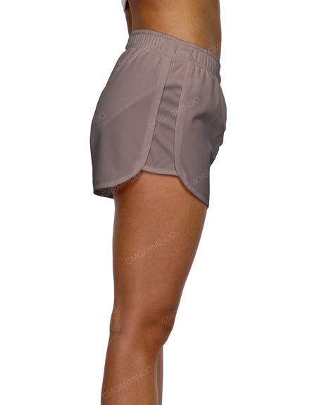 Elastic Waist Dolphin Hem Shorts
