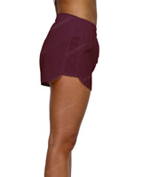 Elastic Waist Dolphin Hem Shorts
