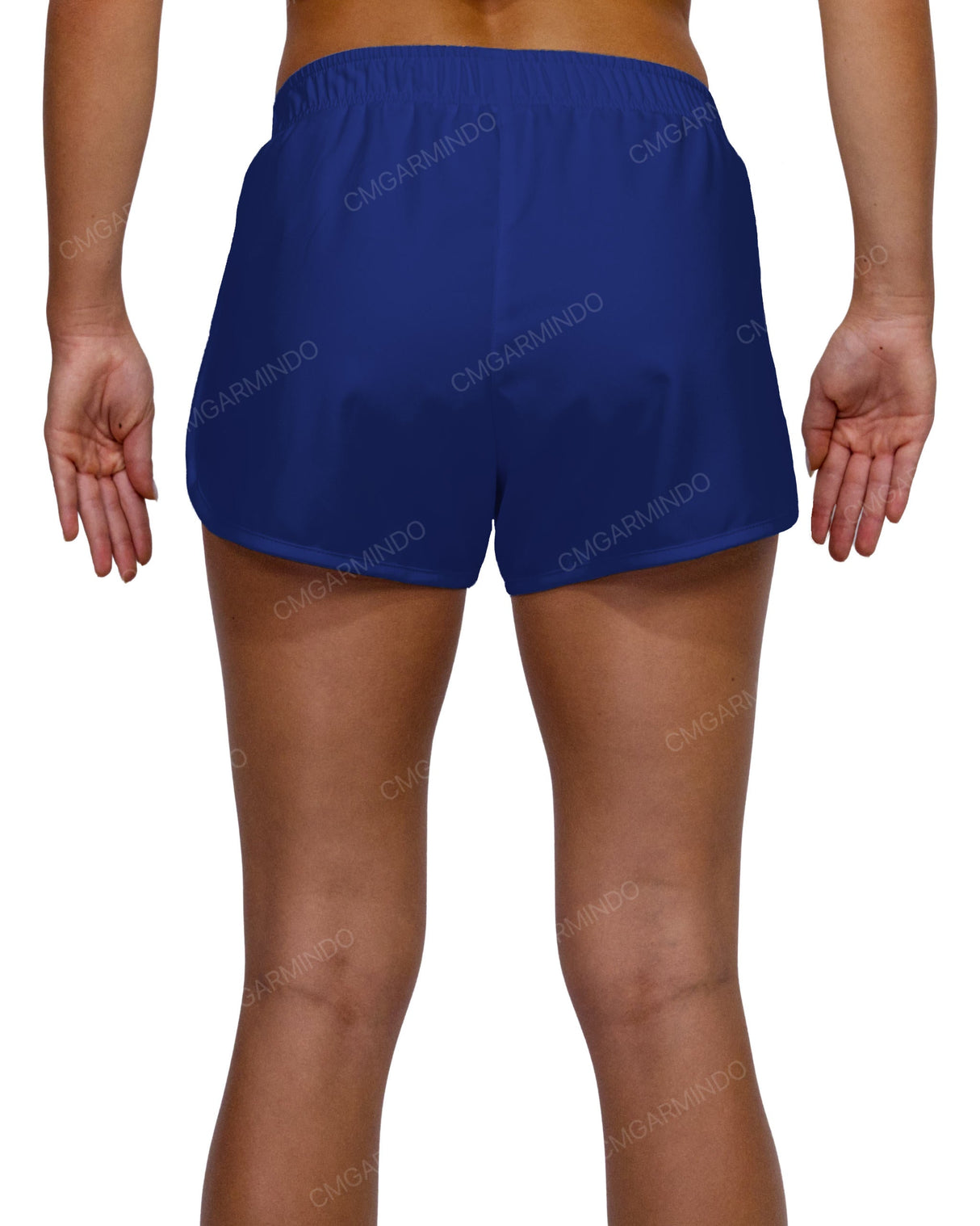 Elastic Waist Dolphin Hem Shorts