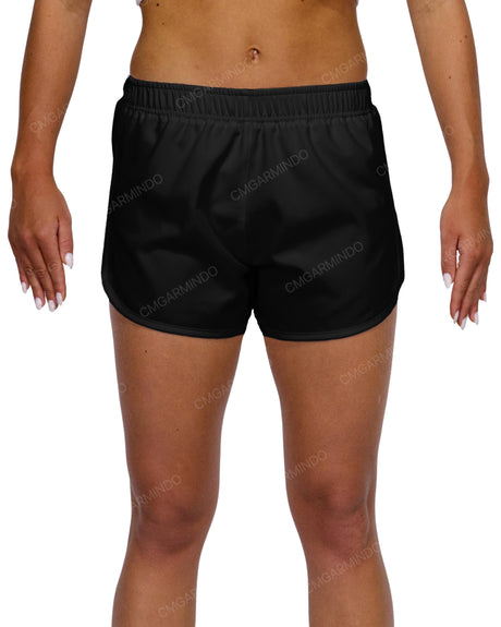 Elastic Waist Dolphin Hem Shorts
