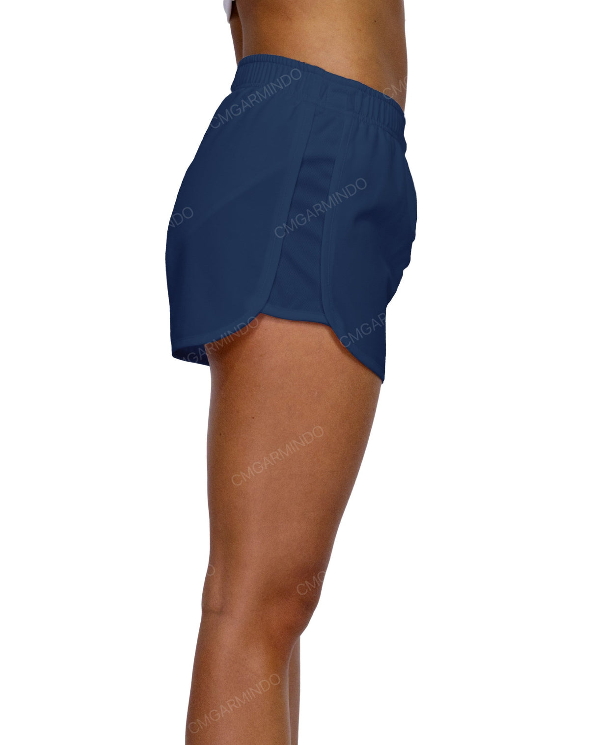 Elastic Waist Dolphin Hem Shorts