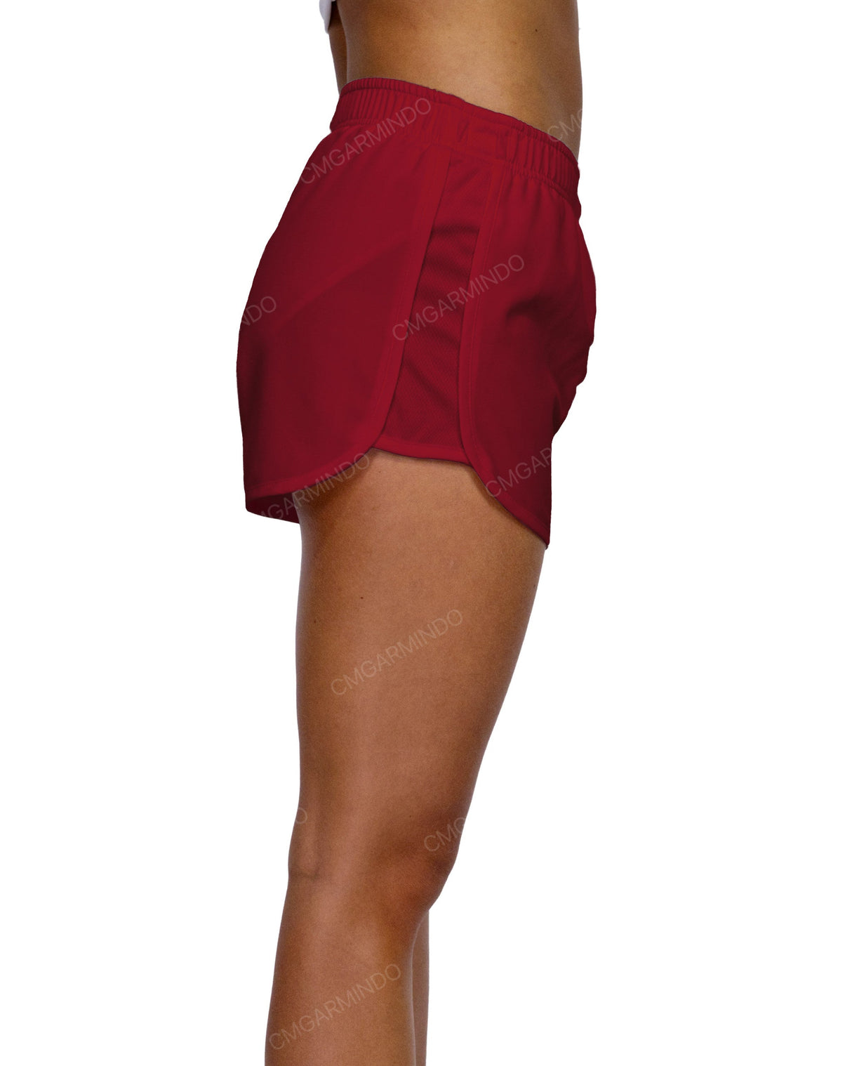 Elastic Waist Dolphin Hem Shorts
