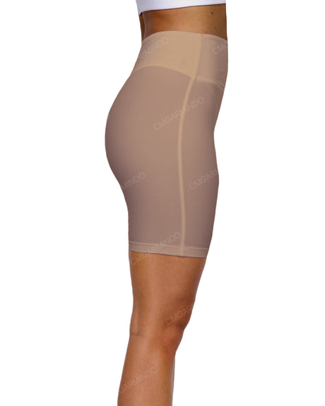 High Rise Deep V-Back Shorts