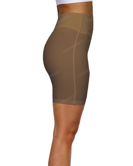 High Rise Deep V-Back Shorts