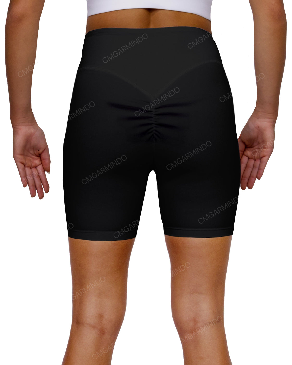 High Rise Deep V-Back Shorts